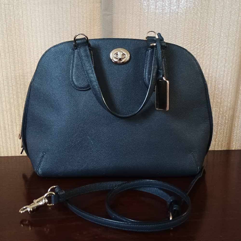 Coach Prince Street Crossgrain Leather Domed Satchel